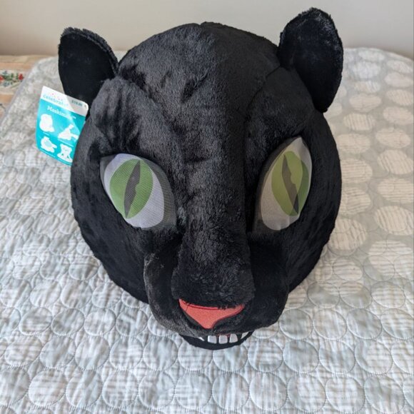 Dan Dee Big Greeter Head Black Cat Panther Halloween Mask Cosplay Furry Head - Picture 14 of 16